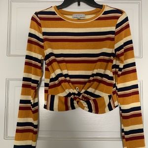 Small long sleeved striped thin sweater